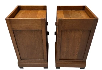 Two Art Deco Modernist Nightstands or Bedside Tables, 1920s